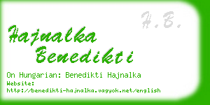 hajnalka benedikti business card